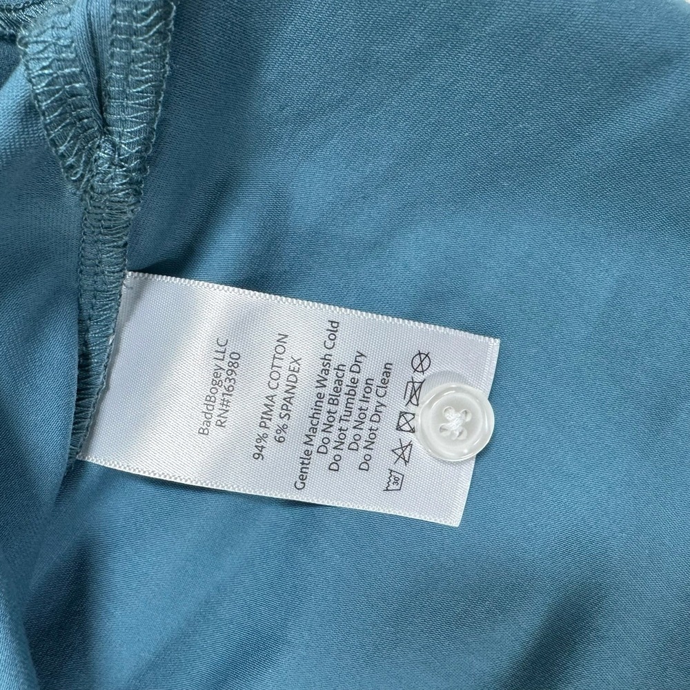 Men's Badd Bogey Golf Polo Blue NWT XL Pima‎ Cotton Spandex Blend - Picture 3 of 7